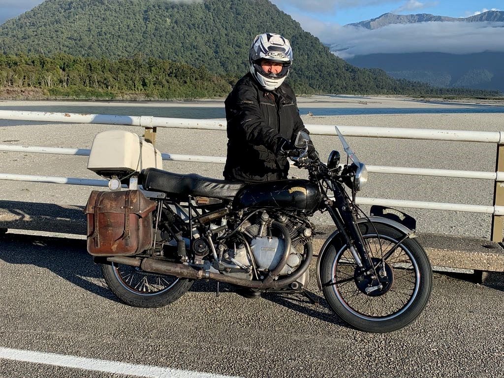 Harvey's Made it to the Bottom on his 1930's HRD Vincent
